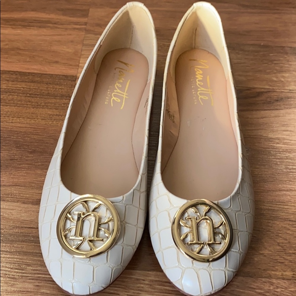 Nanette Lepore NEW faux croc flats, 7.5 - Picture 2 of 6